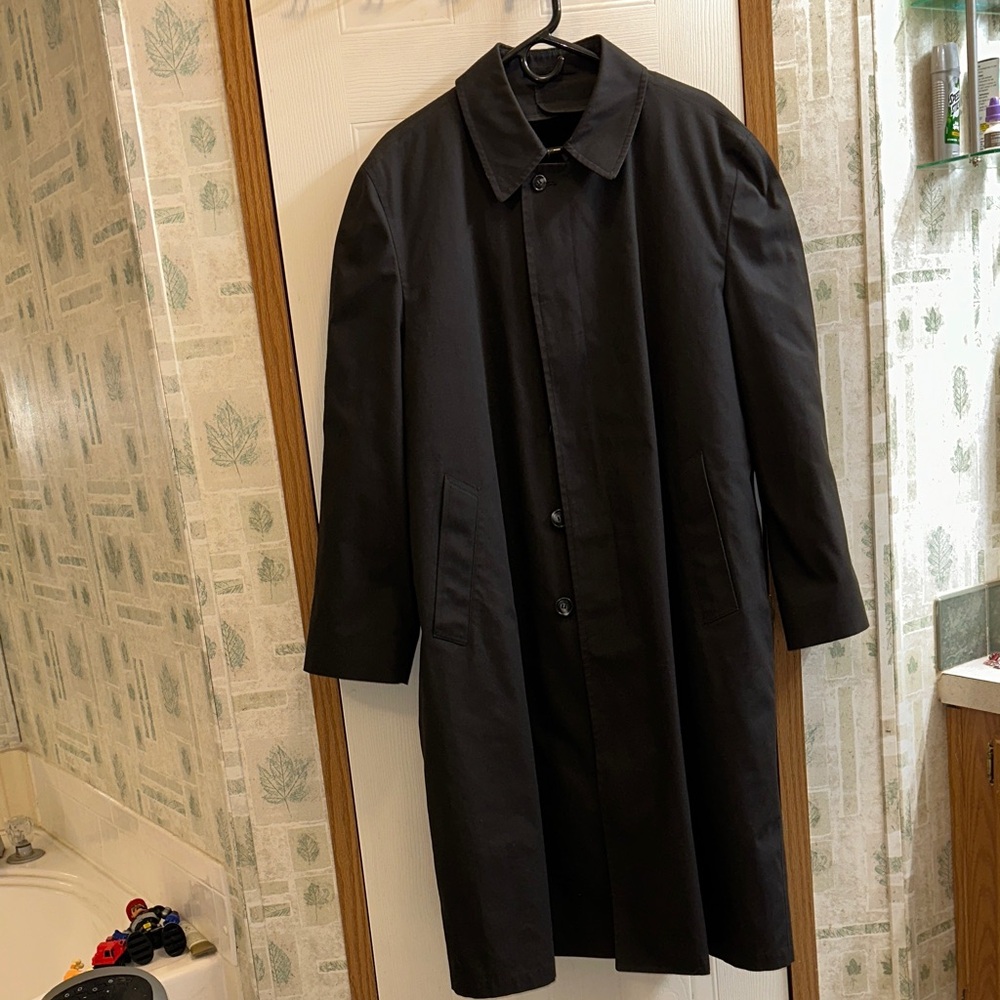 London Fog Men's Black Trench Coat